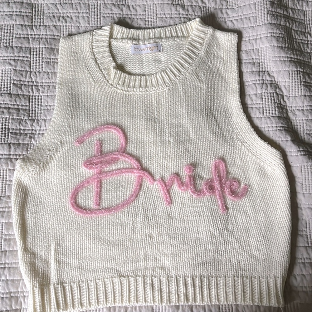 Bride sweater tank